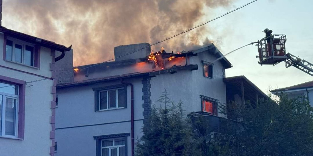 Konya’da korkutan yangın! Ev alevler içinde kaldı