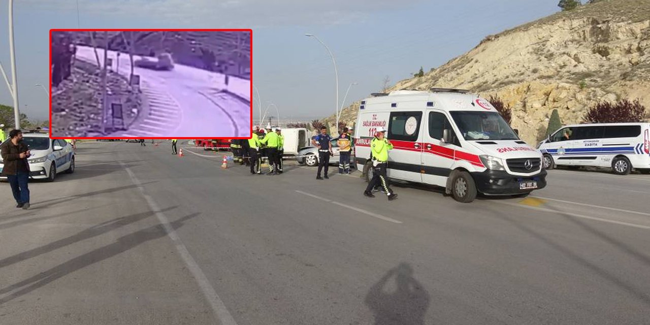 Konya’daki ölümlü U dönüşü kazası kamerada