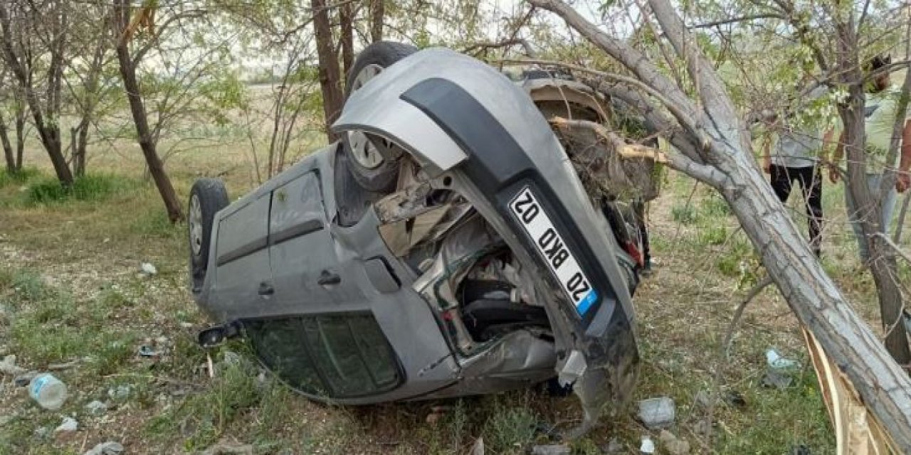 Konya’da otomobil bahçeye uçtu! 4 yaralı var