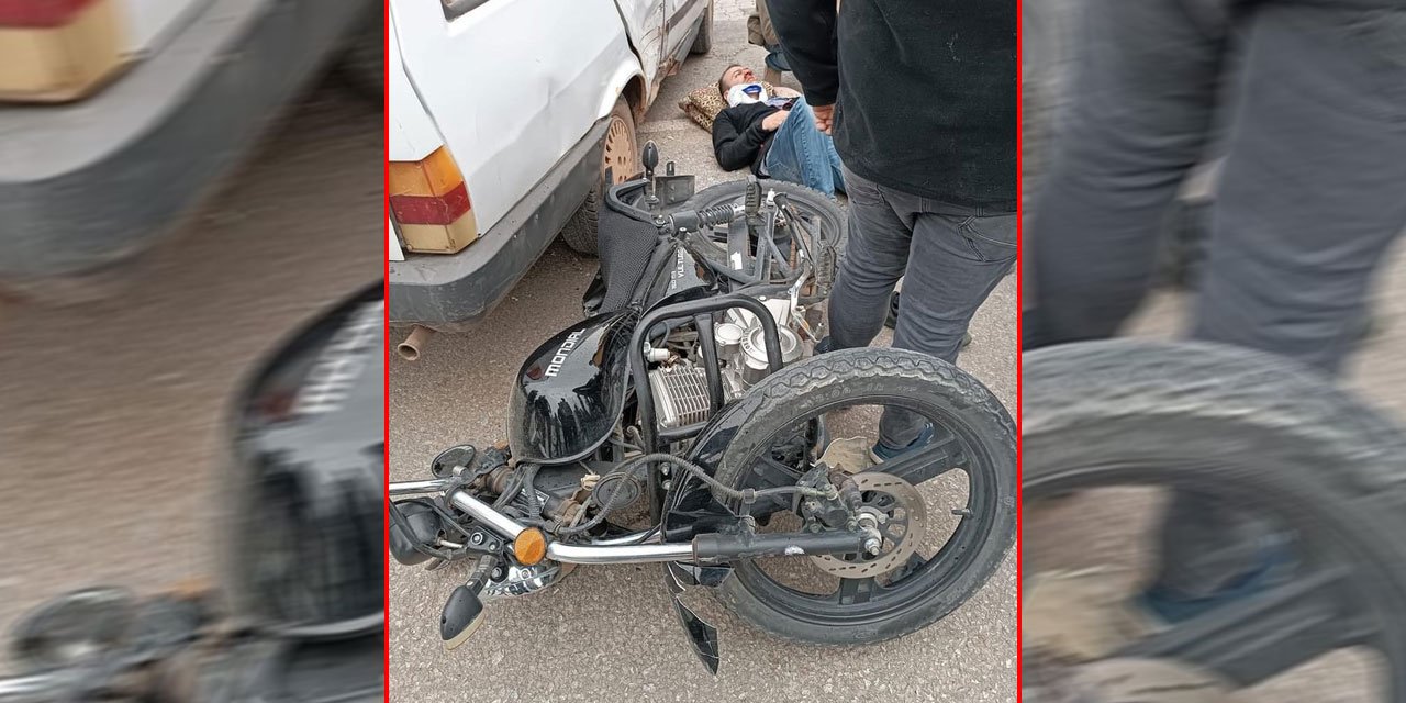 Konya’da otomobil ile motosiklet çarpıştı: 1 yaralı