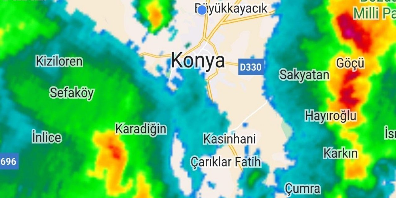 Son radar görüntüsünü alan Meteoroloji Konya’yı bu saatler için uyardı