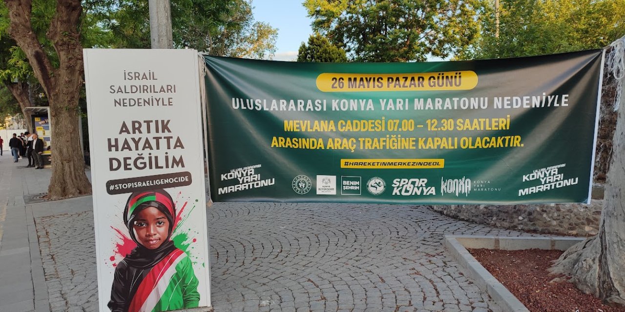 Konya Yarı Maratonunda Gazze vurgusu