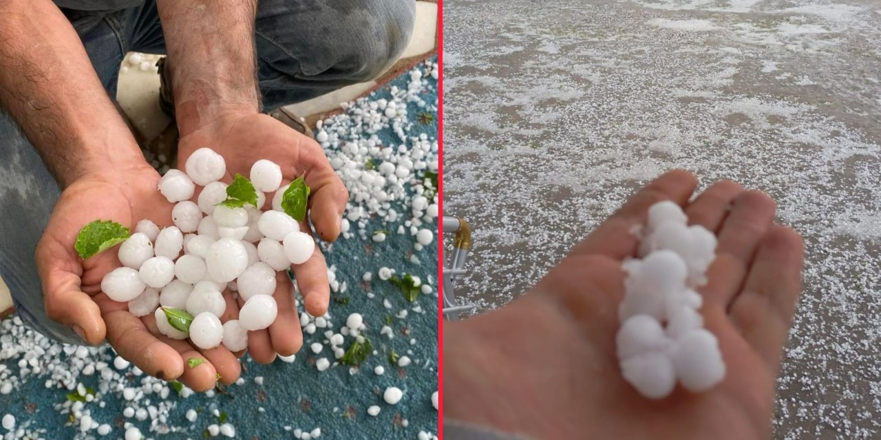 Konya’nın 3 ilçesini fındık büyüklüğünde dolu vurdu