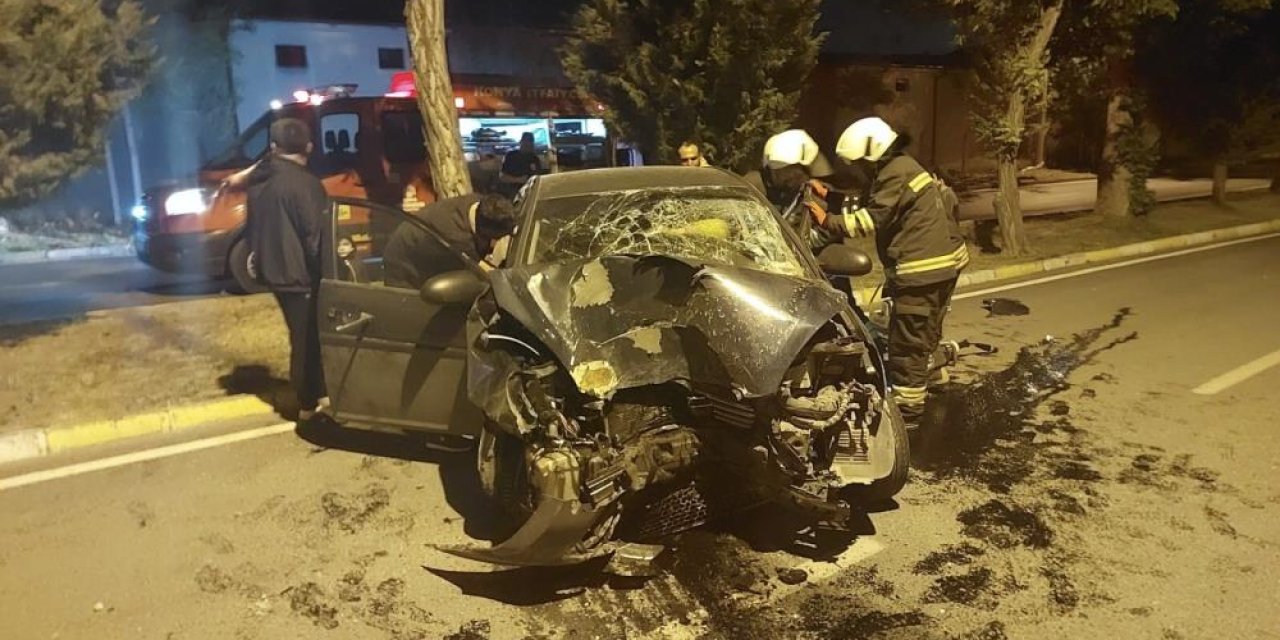 Konya’da ekipleri alarma geçiren kaza