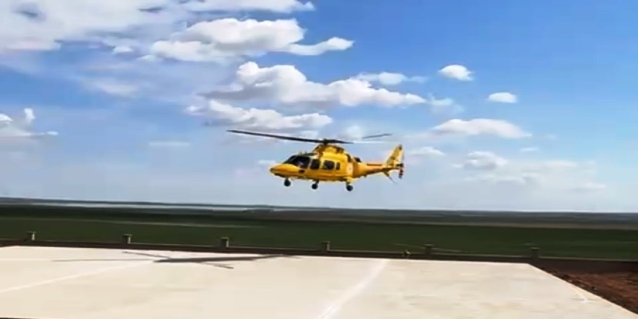 Konya’da ambulans helikopter yeni doğan bebek için havalandı