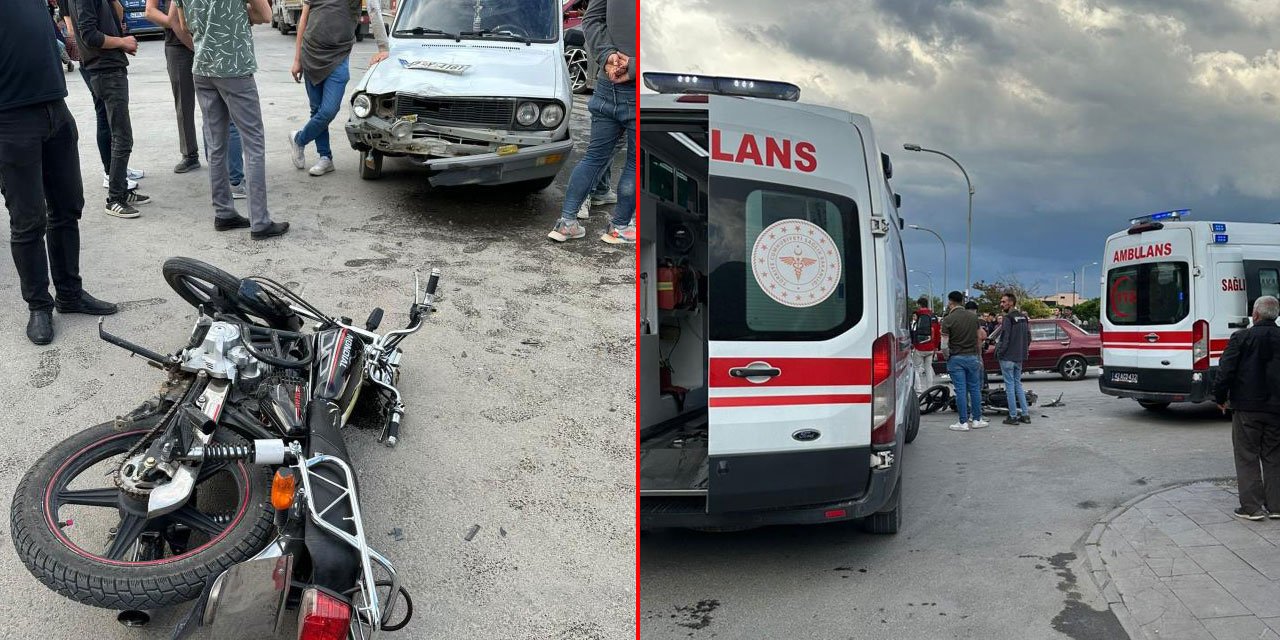 Konya'da otomobille motosiklet çarpıştı: 2 yaralı