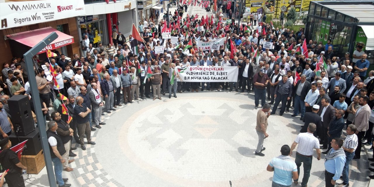 Konya’da İsrail'in Gazze'ye yönelik saldırıları protesto edildi