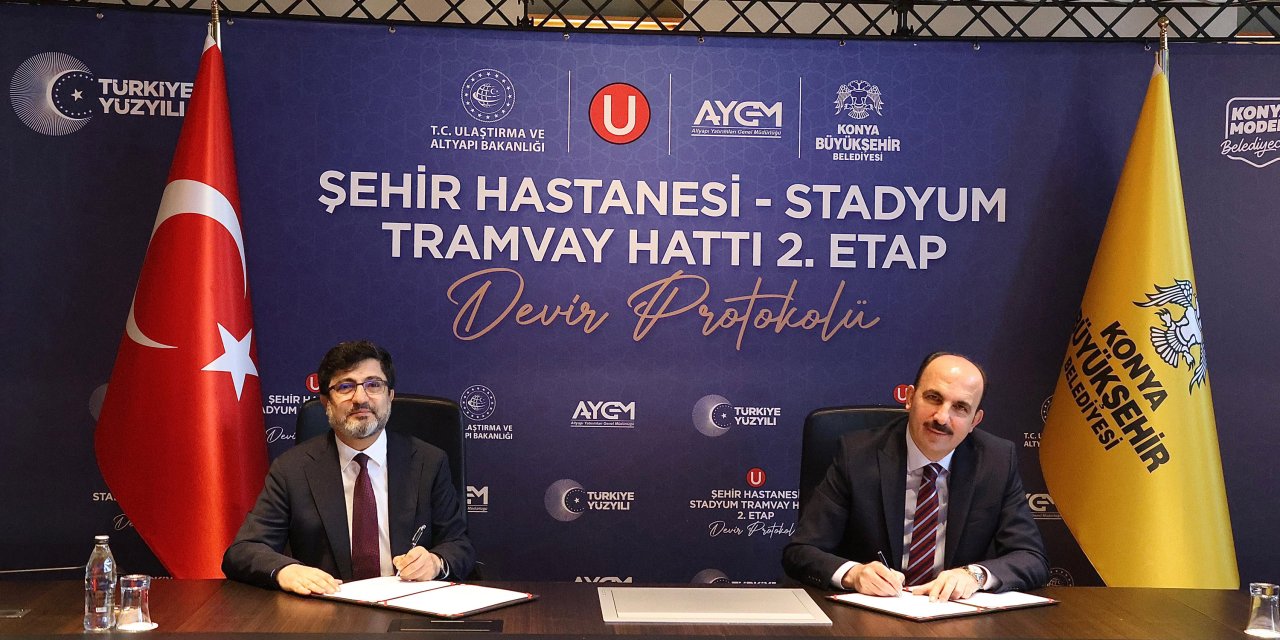 Konya’da bakanlığın yapacağı yeni tramvay hattı için protokol imzalandı