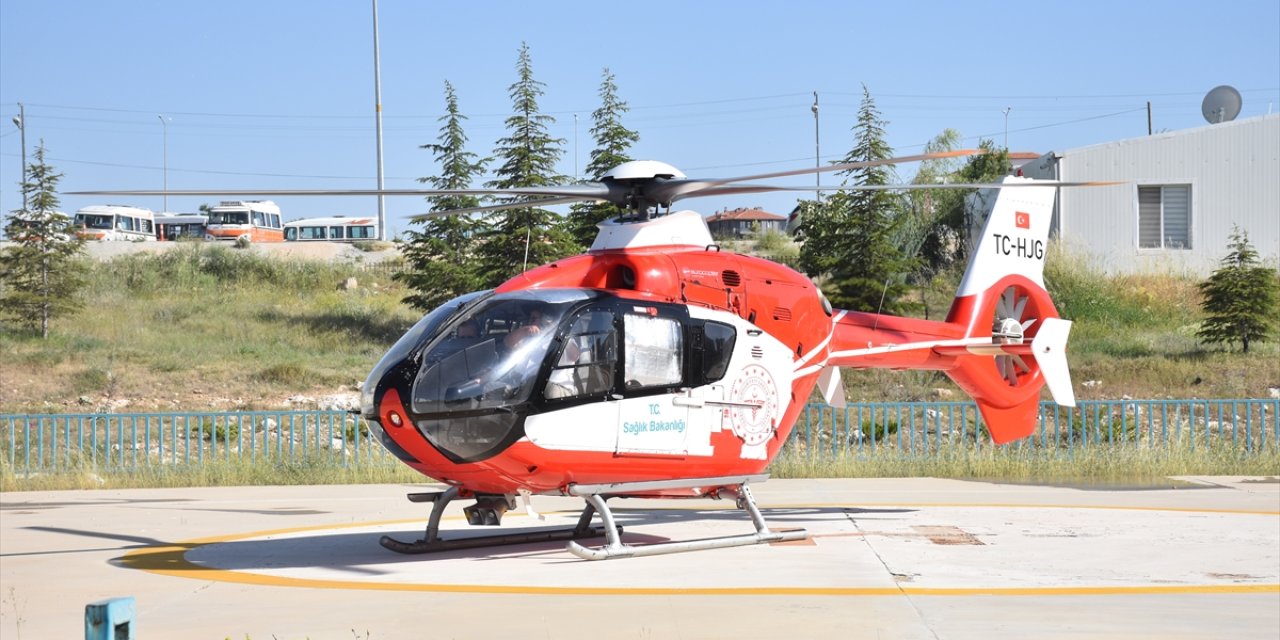 Ambulans helikopter KOAH hastası için havalandı