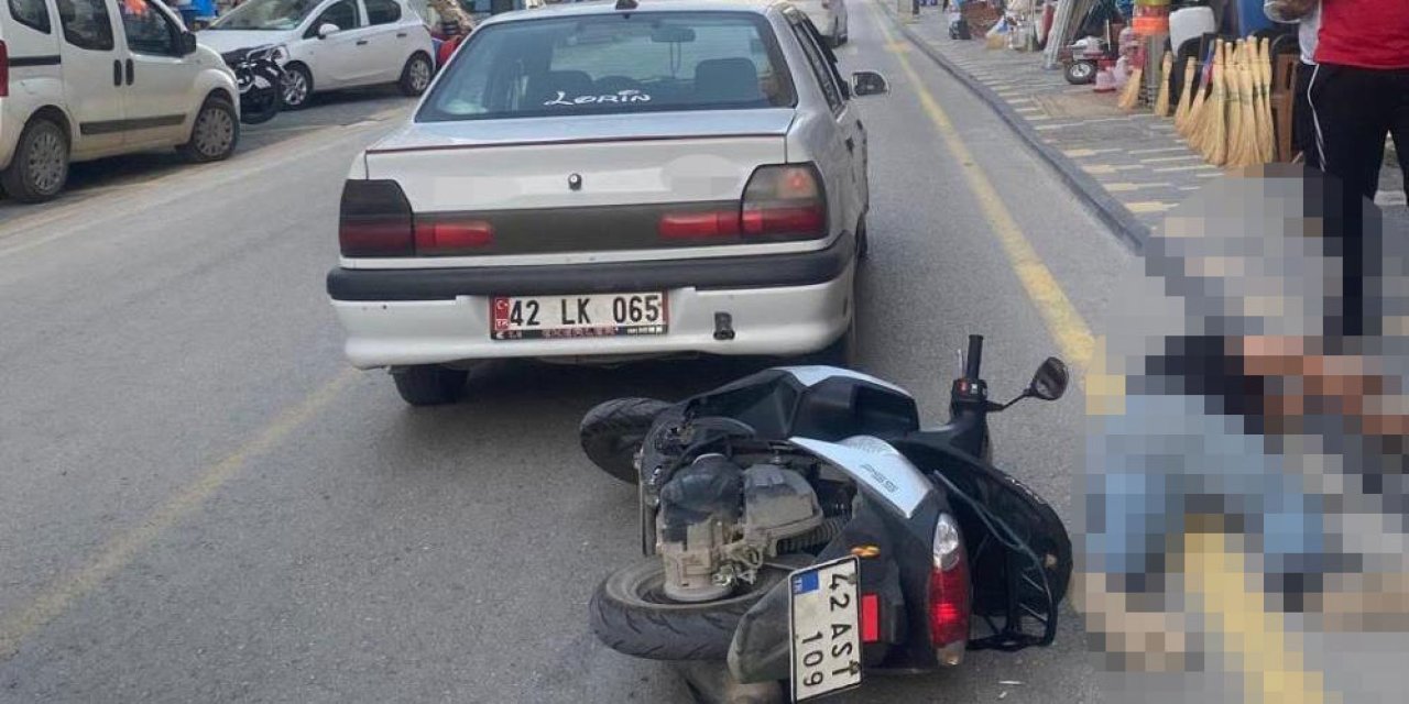 Konya’da otomobille motosiklet çarpıştı, sürücü yaralandı