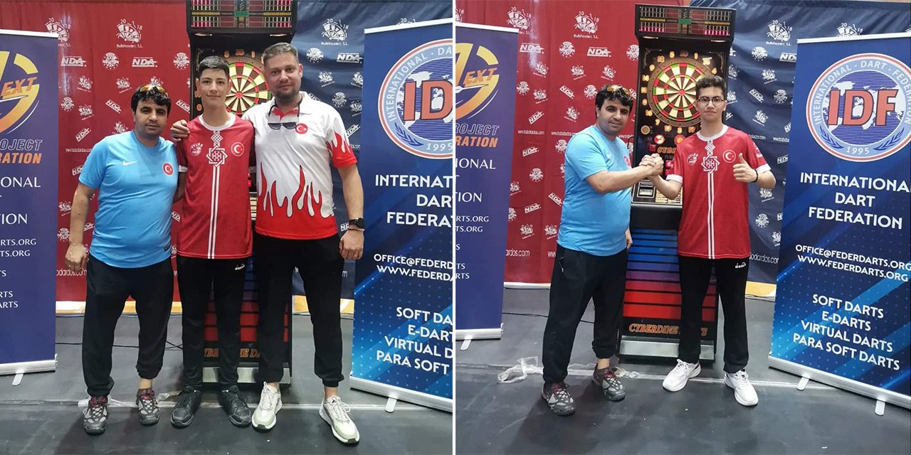 Konyalı genç dartçı Avrupa Şampiyonu oldu