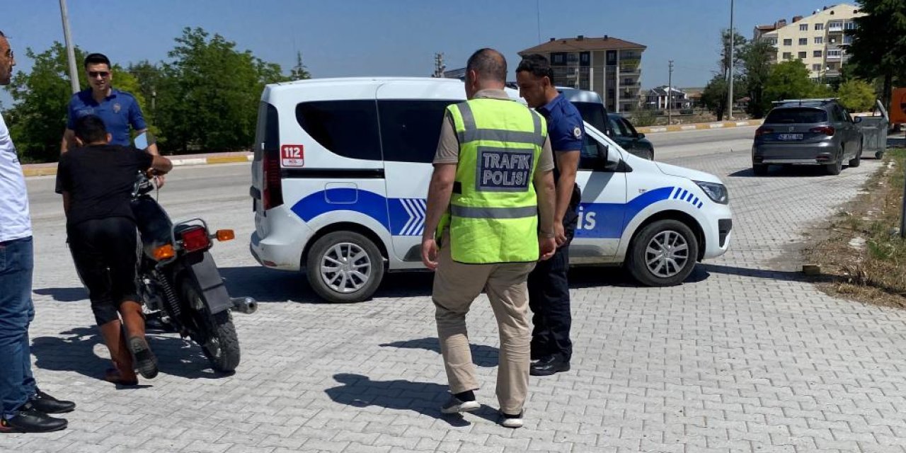 Konya’daki motosiklet kazasında 2 kişi yaralandı