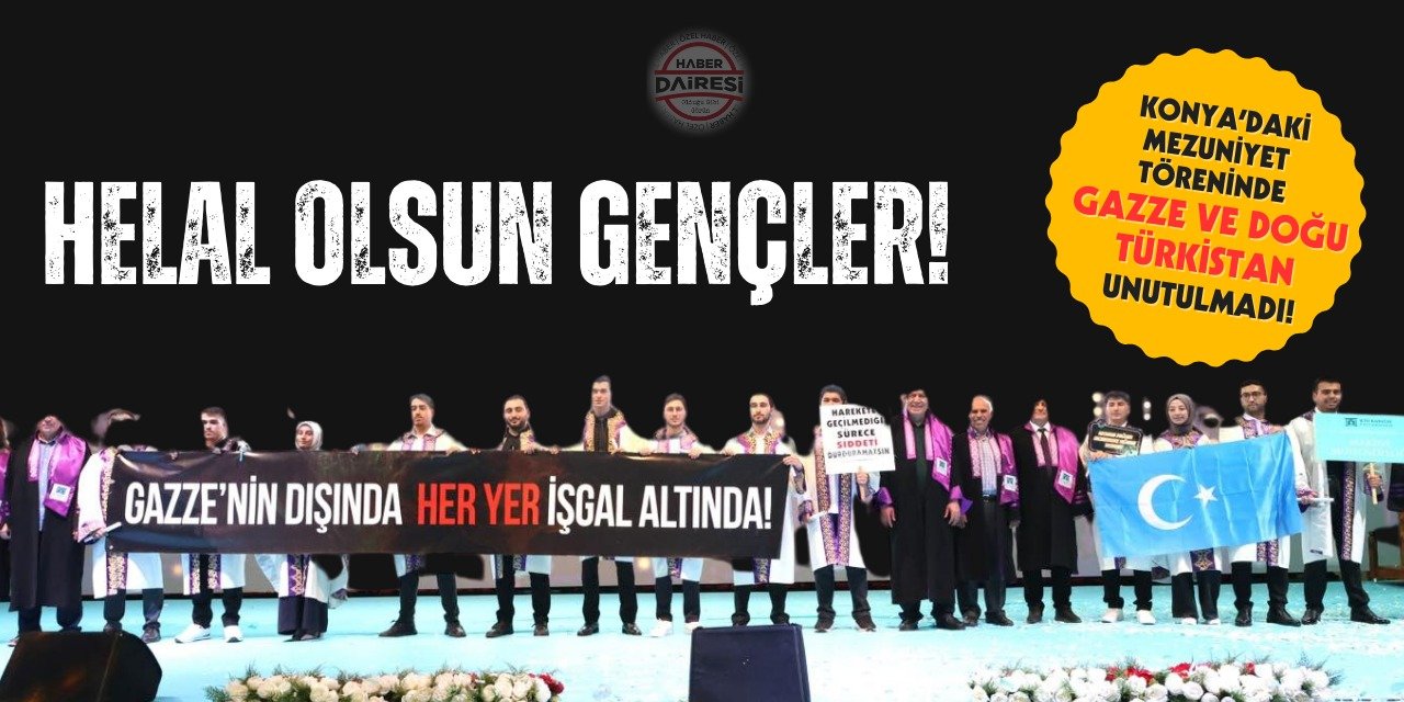 Konya’daki mezuniyet töreninde alkış alan hareket