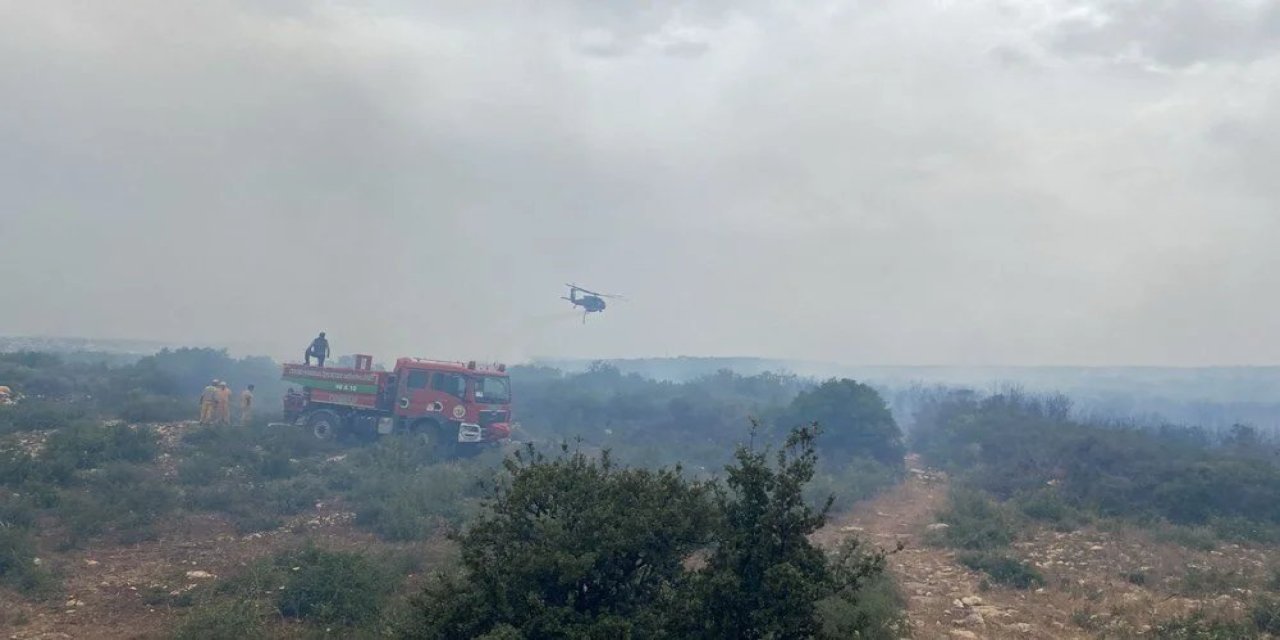 Orman yangınına müdahale eden uçak düştü