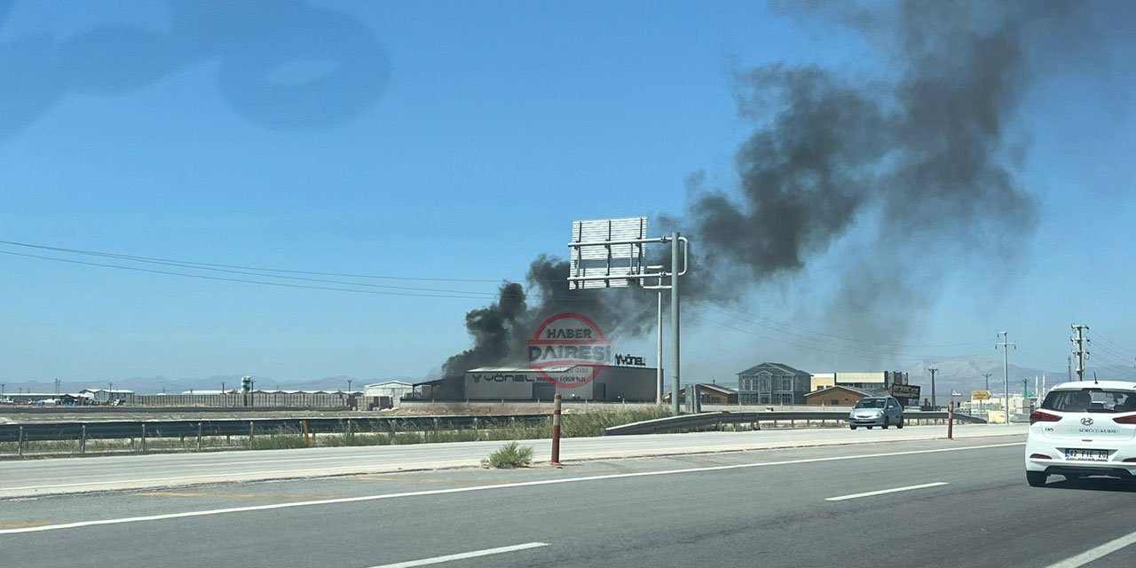 Konya’da fabrika yakınlarında korkutan yangın