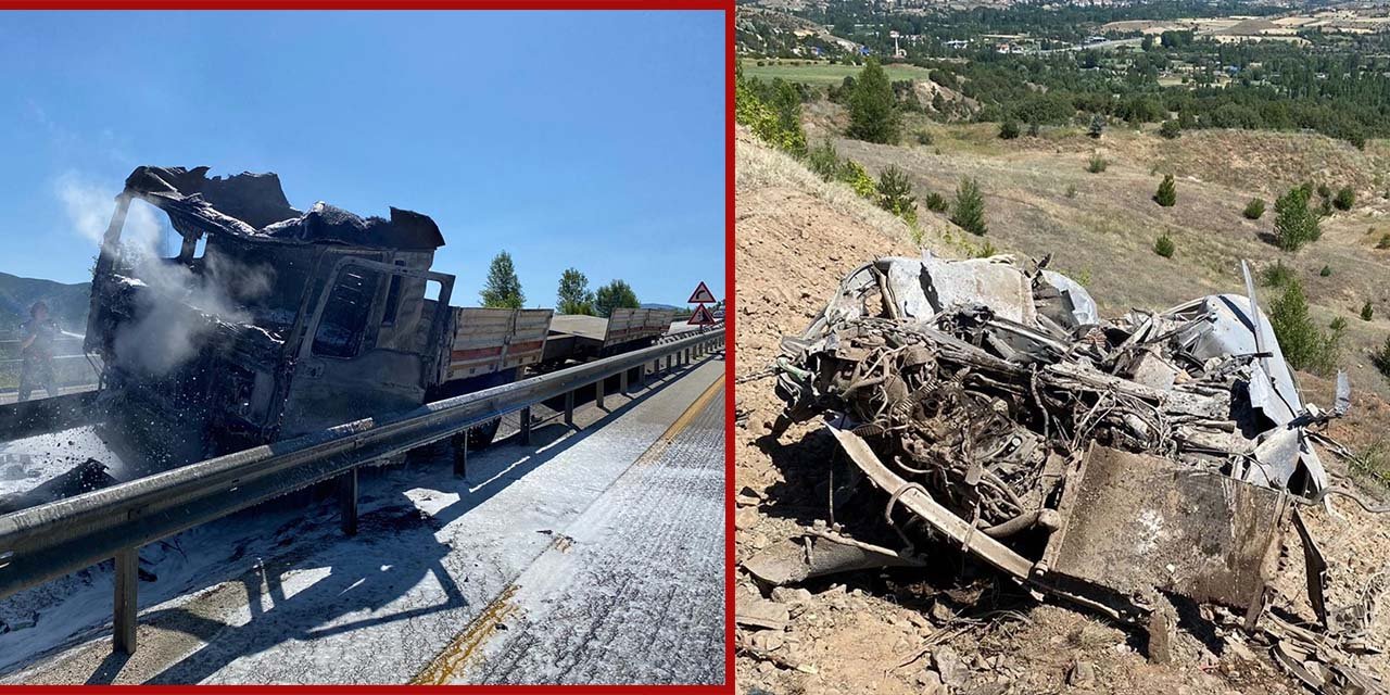 TIR'dan düşen beton bloğa çarpan otomobilin sürücüsü öldü