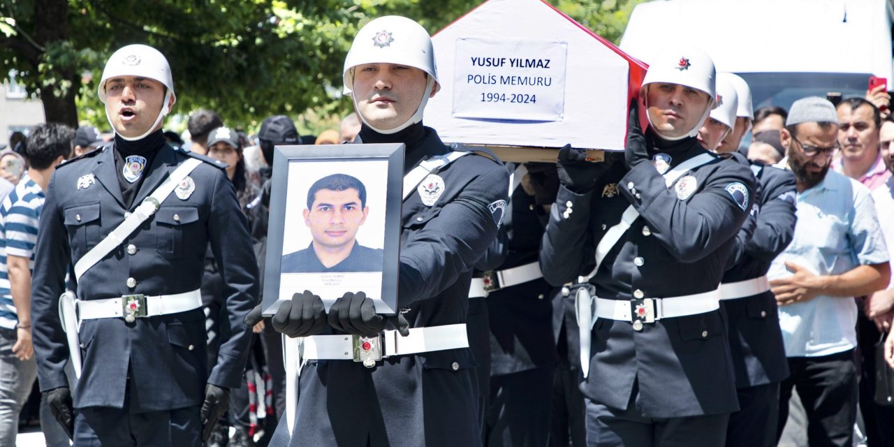 Konya’daki kazada can veren polis memuru Yusuf Yılmaz ve eşine acı veda