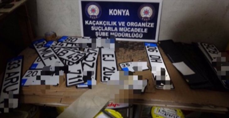 Konya'da sahte plaka operasyonu! 2 şüpheli gözaltına alındı