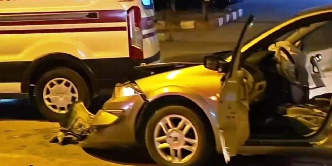 Konya'da otomobiller çarpıştı: 2 yaralı