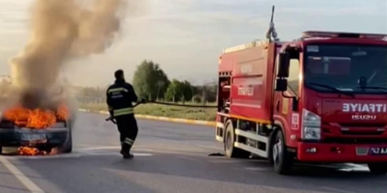 Konya’da korku dolu anlar: Sürücü ve eşi ölümden döndü