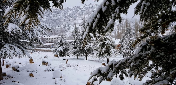 Konya’da kar güzelliği