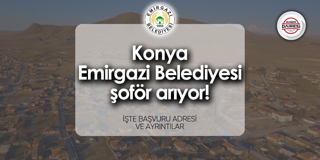 Konya Emirgazi Belediyesi personel alımı 2024