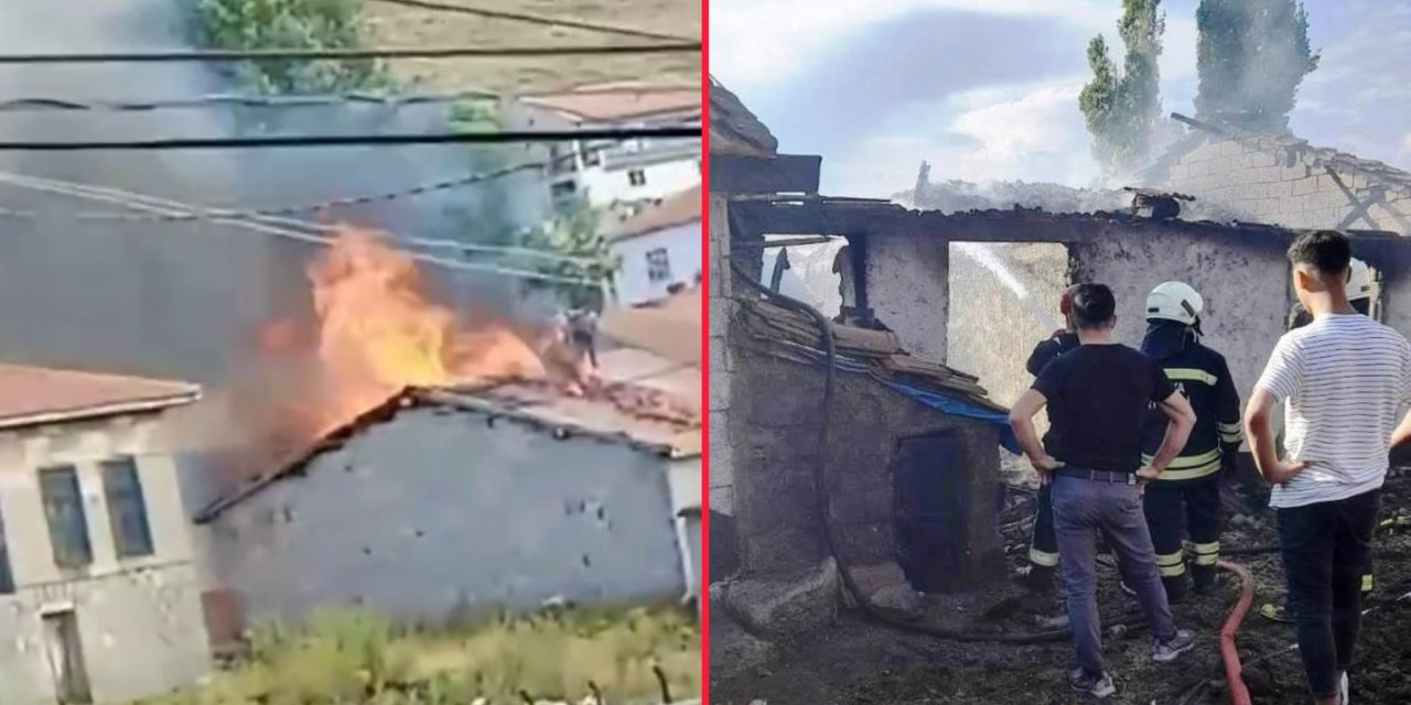 Konya'da ekipleri alarma geçiren yangın