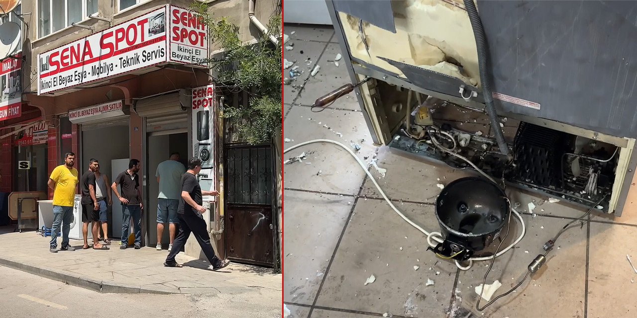 Spotçuda buzdolabı motoru patladı: 2 kişi yaralandı