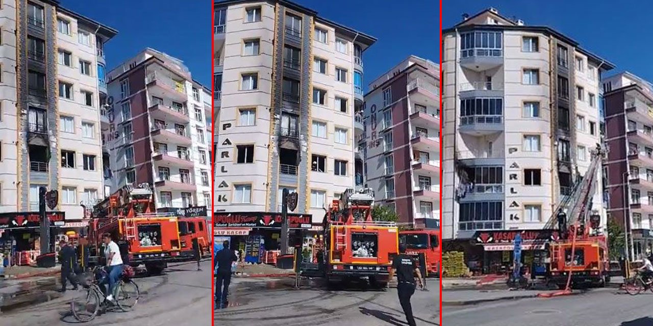 Konya’da 6 katlı binada yangın paniği! 3 kişi hastaneye kaldırıldı