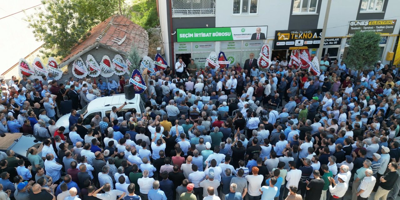 PANKOBİRLİK Başkanı Ramazan Erkoyuncu, Çumra seçim bürosunu böyle açtı