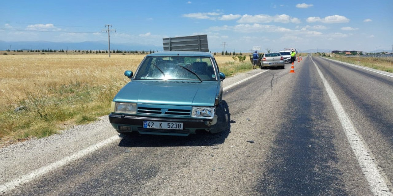 Konya’da otomobiller çarpıştı