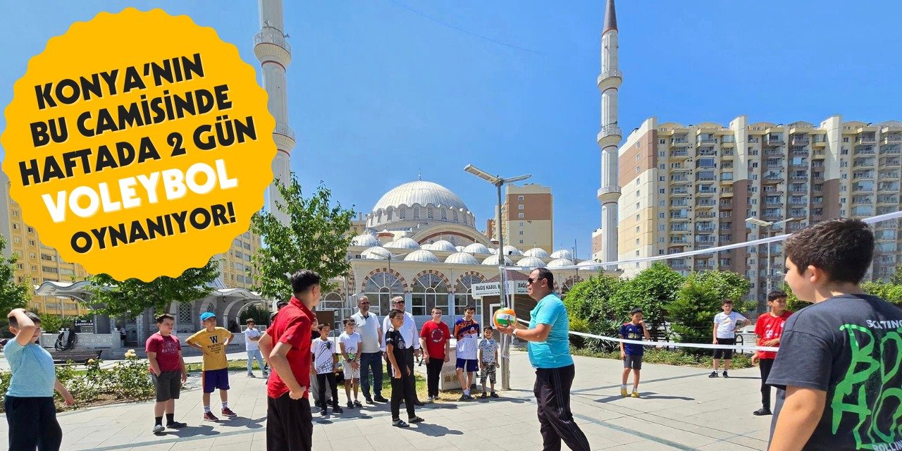 Konya’nın merkez ilçesindeki camide yaz kursları böyle renkleniyor