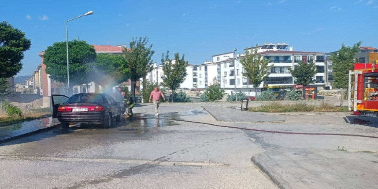 Konya’da hastane bahçesinde korkutan yangın