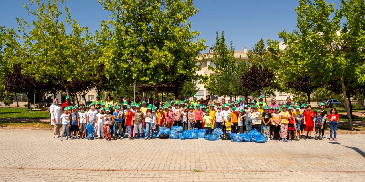Konya’da ilkokul öğrencileri temiz çevre için harekete geçti
