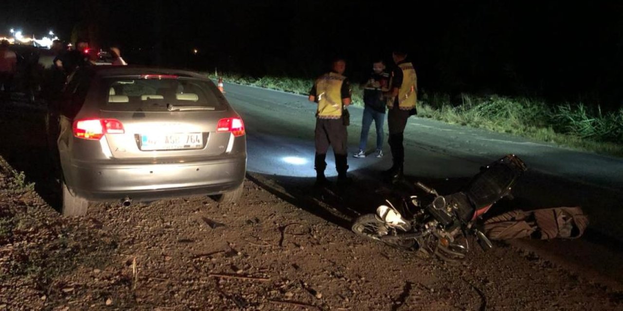 Konya’da otomobille çarpışan motosikletin sürücüsü öldü