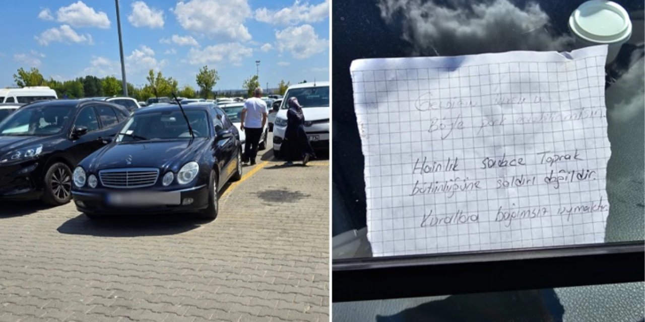 Otomobilini hatalı park eden gurbetçiye dikkat çeken not