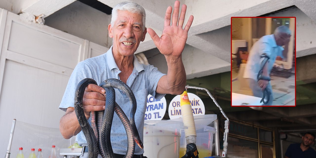 Koynunda beslediği yılan ısırdı! 'Yılancı Osman' az daha gözünden oluyordu