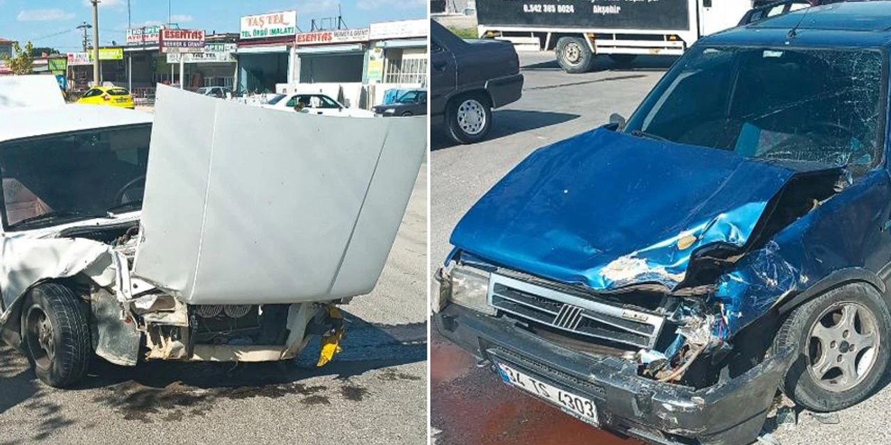 Konya’da otomobiller çarpıştı, bir kişi yaralandı