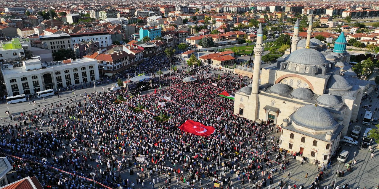 Konya, Özgür Filistin için meydanda