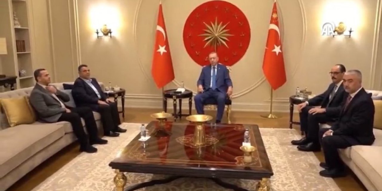 Cumhurbaşkanı Erdoğan, şehit İsmail Heniyye'nin oğullarını kabul etti