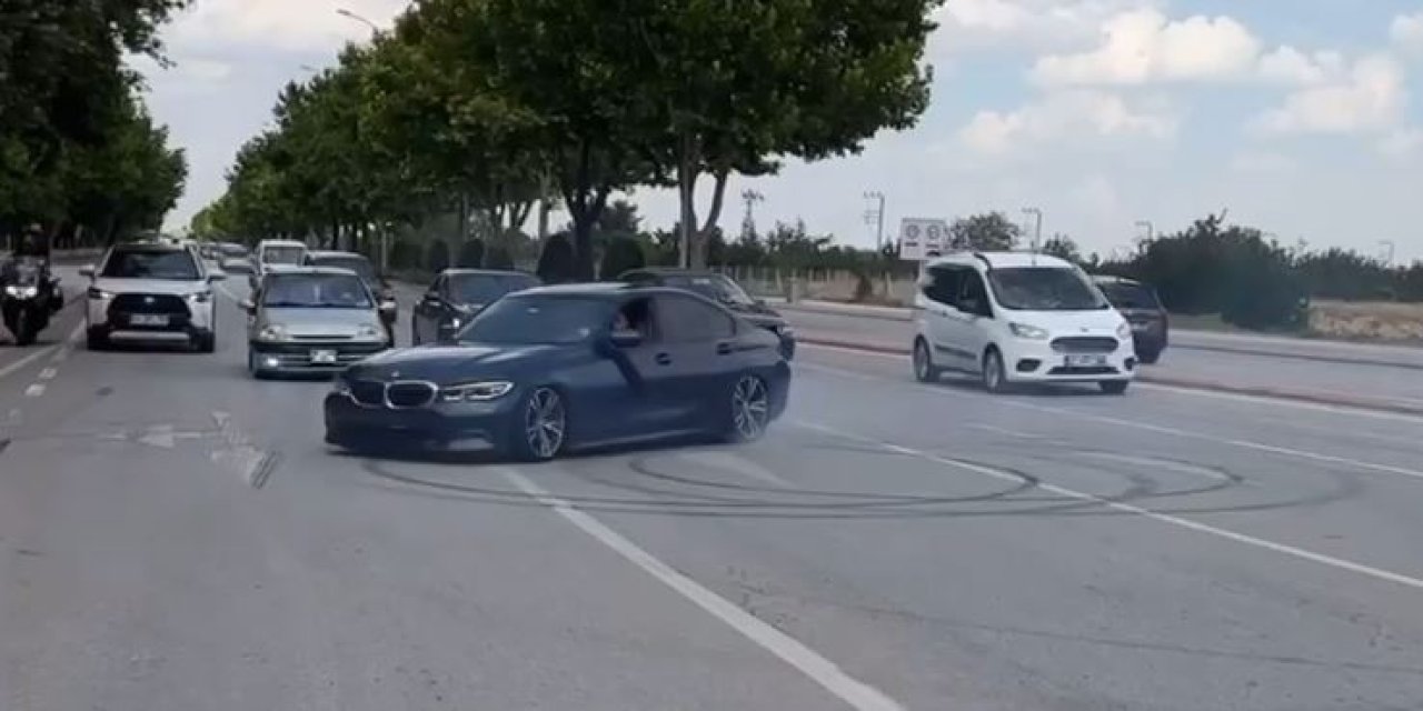 Konya’da kural tanımayan driftçi sürücüye 43 bin TL ceza