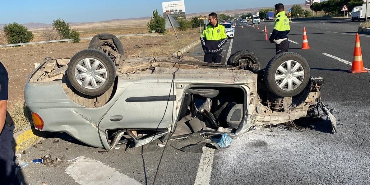 Konya’da otomobil takla attı: 4’ü çocuk 6 kişi yaralandı