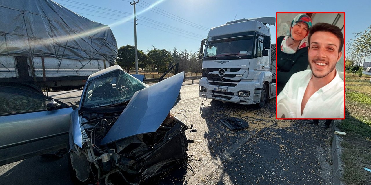 Konya’daki feci kazada can veren anne ve oğlu toprağa verildi