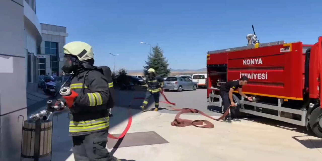 Konya’da hastanede yangın! Görüntüler gerçeği aratmadı