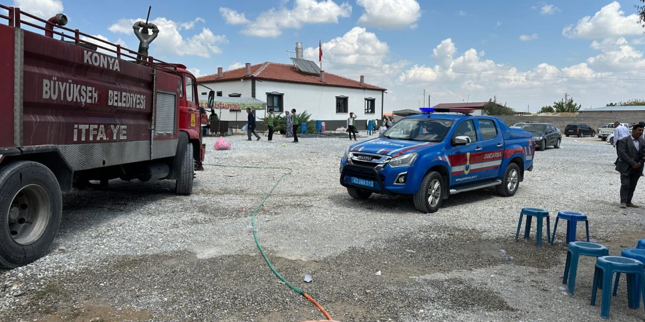 Konya’da düğünde yangın paniği