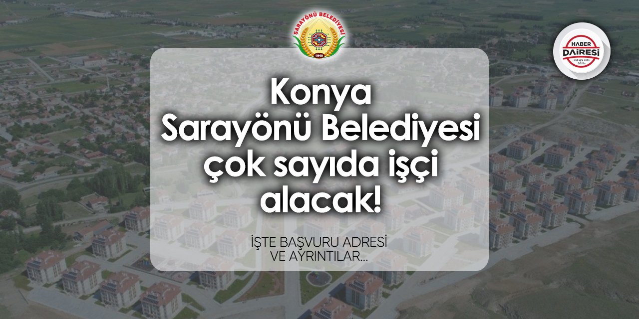 Konya Sarayönü Belediyesi personel alımı 2024