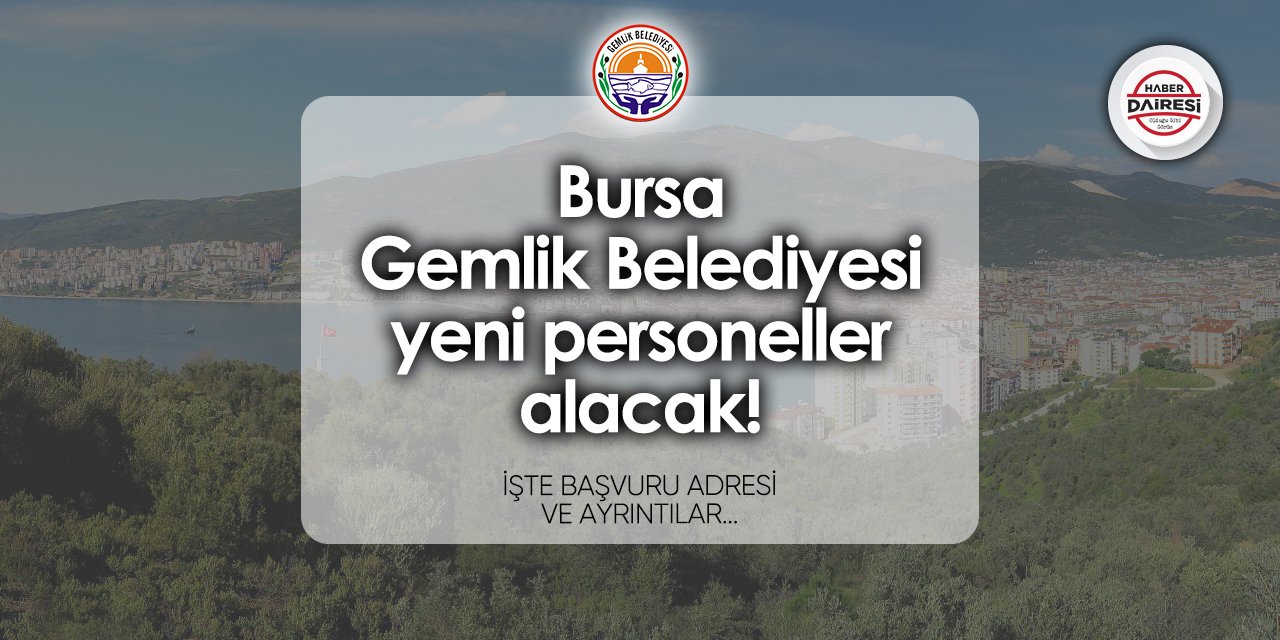 Bursa Gemlik Belediyesi personel alımı 2024