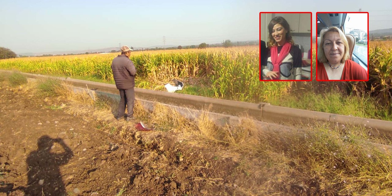 Tarlaya devrilen otomobildeki anne ve kızı öldü