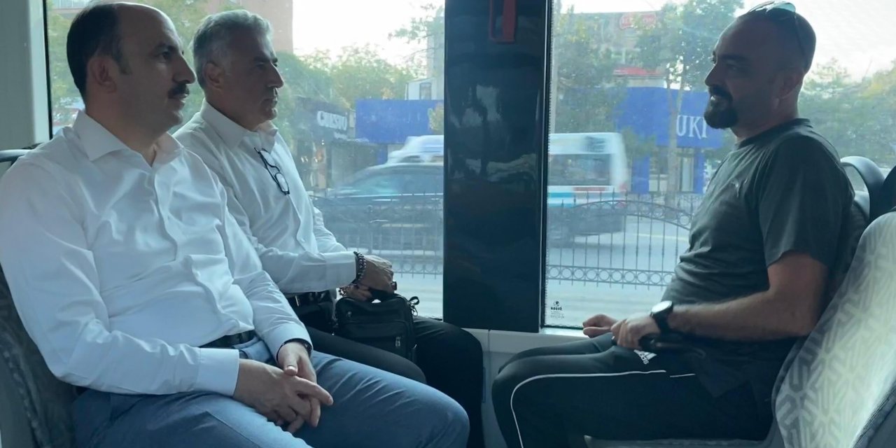 Başkan Altay Konya’da tramvaya bindi