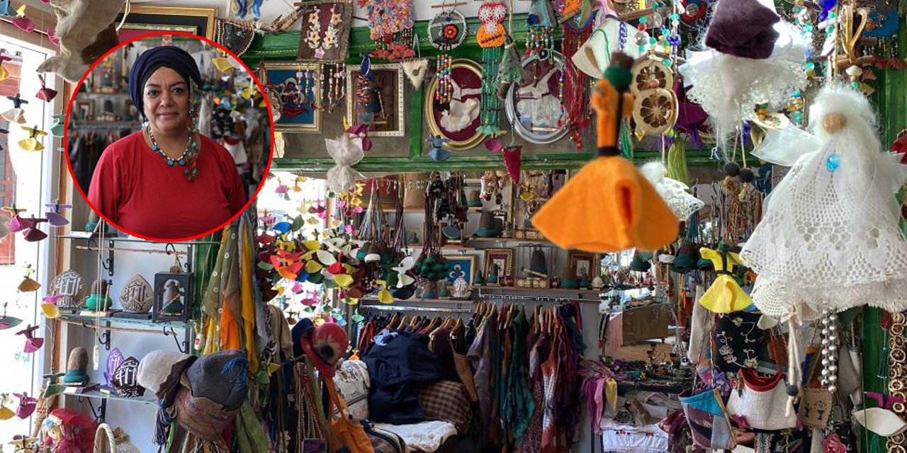 Konya’da 3 çocuk annesi yünleri keçeye, keçeyi de sanat eserine dönüştürüyor